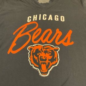 Chicago Bears NFL Women's Long Sleeve V-Neck T-Shirt - Navy Size XL